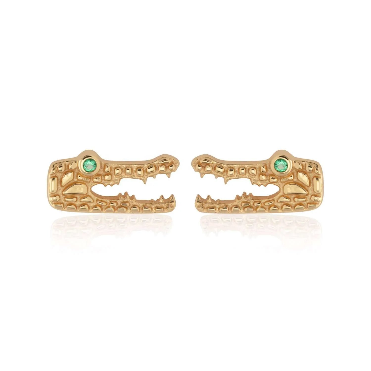 LOZRUNVE 925 Sterling Silver Fine Jewelry Animal Crocodile Stud Earring Findings