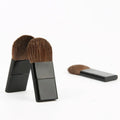Women Blush Foundation Custom Goat Hair Black Mini Makeup Face Brush with Wood Handle
