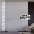 Foshan Invisible Door Manufacturer Custom White Primer Hidden Invisible Interior Room Painted Door Frameless Door