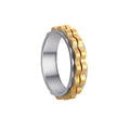Yiwu DAICY New Design 6MM Gear Rotating Ring Titanium Steel Anxiety Relief Ring Spinning Ring for Women Men