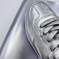 Waterproof GRS Certified Metallic PU Mirror Leather | Bright Sustainable Recycled Faux Leather for Designer Footwear & Bags