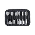 13Pcs 1/4"-1-1/2"*6" Hex Shank Flat Wood Spade Bit Set With Storage Bag