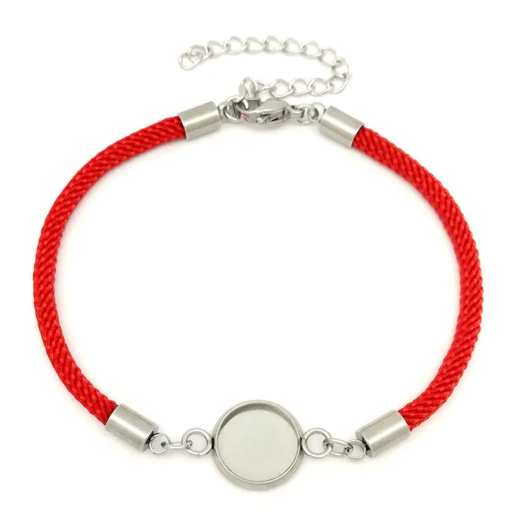 Bangle Base Bracelet Blank Bezel Trays Setting Cabochon Cameo Stainless Steel DIY Bracelets Findings Jewelry Accessories