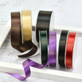 Ribest Custom Ombre Gold Purl Ribbon Printed Logo Organza Polyester 38MM 100Y Rolls