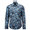Nice Quality Men's Casual Camouflage Digital Print Shirt 100% Cotton Poplin Breathable Plus Size Square Collar Full Sleeve ODM