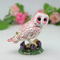 SHINNYGIFTS Christmas Gift Enamel Trinket Box Owl Decorative Gift Box Birthday Gifts