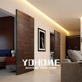 China Source Factory Invisible Barn Door for Bedroom Interior Wooden Sliding Door Frameless Sliding Door