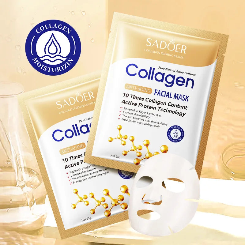 Hot Selling Anti-Wrinkle and Anti-Aging Facial Collagen Mask Lightening Skin Moisturizing Face Eye Mask 25g Weight Wholesale