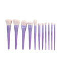 New Purple 11 Pieces Makeup Brushes Set Wholesale Professional ABS Makeup Brushes Kit for Eyes