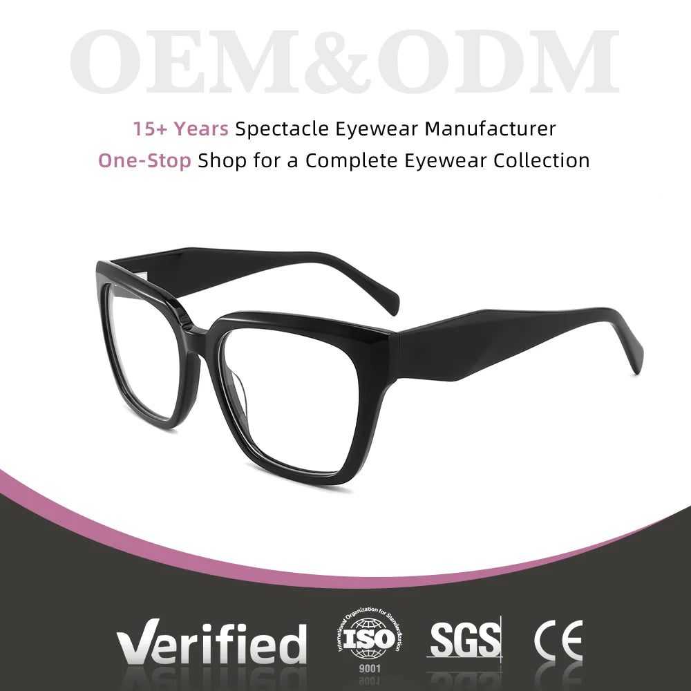 Wholesale Dropshipping Custom OEM Acetate Vintage Retro Lightweight Prescription Optical Frames Eyeglasses for Unisex Adults