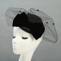 Classical French Sinamay Cambric Bowknot Mesh Hats Party Wedding Church Bridal Clip Headwear Fascinator Hats for Ladies