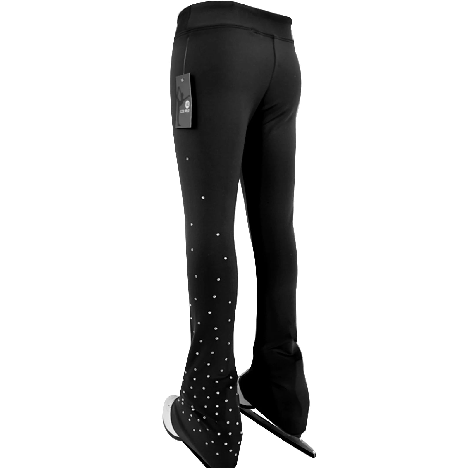 LIUHUO Ice Figure Skating Pants Girls Women Purple Black Training Practice Fleece Skiing Leggings