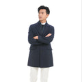 2023 Bosha MTM Custom Men's Winter Overcoat Long Wool Turn-Down Collar Single Breasted Closure Thick Woolen Trench Outerwear M