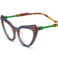 Unisex Custom Designer High End Fashion Transparent Uv Protection Metal Frame Cat Eye Sunglasses