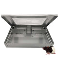 Large Solid Galvanized Steel Humane Eco-Friendly Multi-Catch Mouse Trap with Clear Lid and Mouse Cage