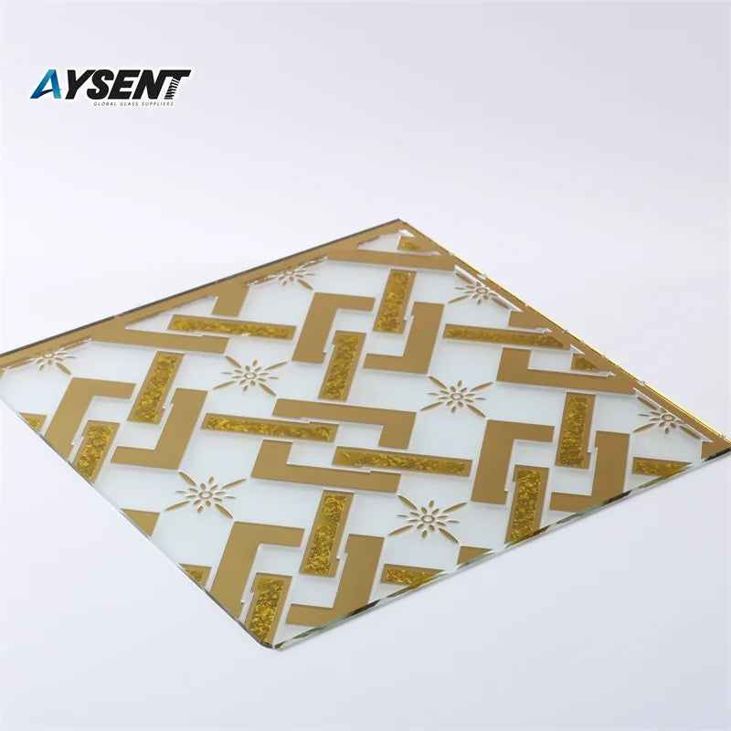 Decorative Stain Glass Printed Pattern Architectural Curtain Wall Fire-Resistant Eco-Friendly High Light Transmittance Bathroom