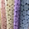 Water Soluble 100% Polyester Materials Customized Color Dubai Fashion Guipure Lace Dress Fabric