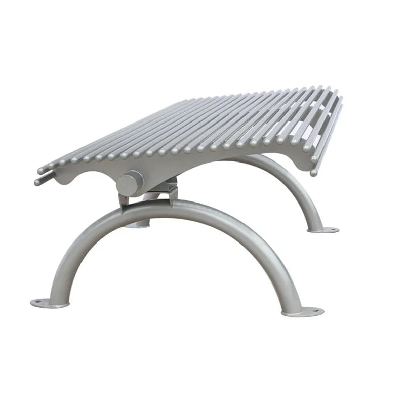 Urban Outdoor Furniture Metal Backless Bench Public Park Steel Bench Seating Outside Garden Patio Seat Bench Without Backrest
