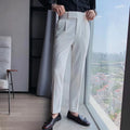 2023 Business Draping Western Pants Men's Summer Free Ironing High Waist Straight Pants