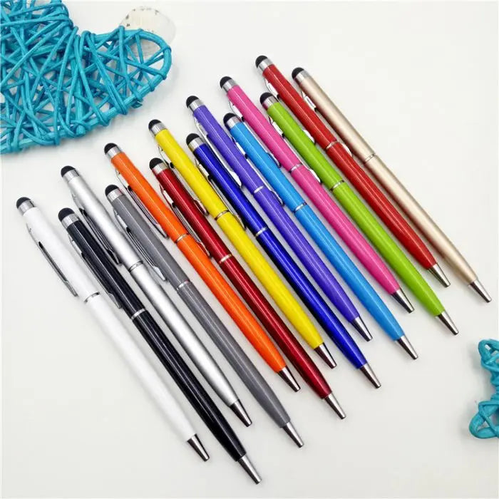 Business Custom Logo Advertising Capacitive Tablet Touch Screen Ballpoint Pen Metal 0.7mm