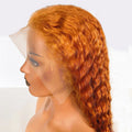 ZSF Ginger Orange 13x4 Full Frontal Lace Wig Loose Deep Wave Cuticle Aligned Unprocessed Brazilian Human Hair Wigs for Women