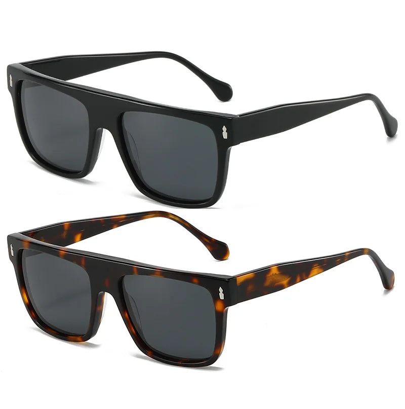 2025 Luxury Men High Quality Custom Promotional Designer Retro Oversized Square Acetate Sunglasses Women