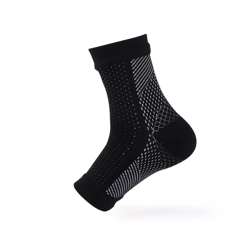 Open Toe Compression Socks for Sports Ankle Prevent Elastic Breathable Anti Fall Stay up Cuff Stocking Foot Sleeve