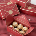 Custom Logo Elegant Envelope Folding Wedding Candy Box Party Favors for Chewing Gum Sushi Potato Chips Paper Gift Box Package