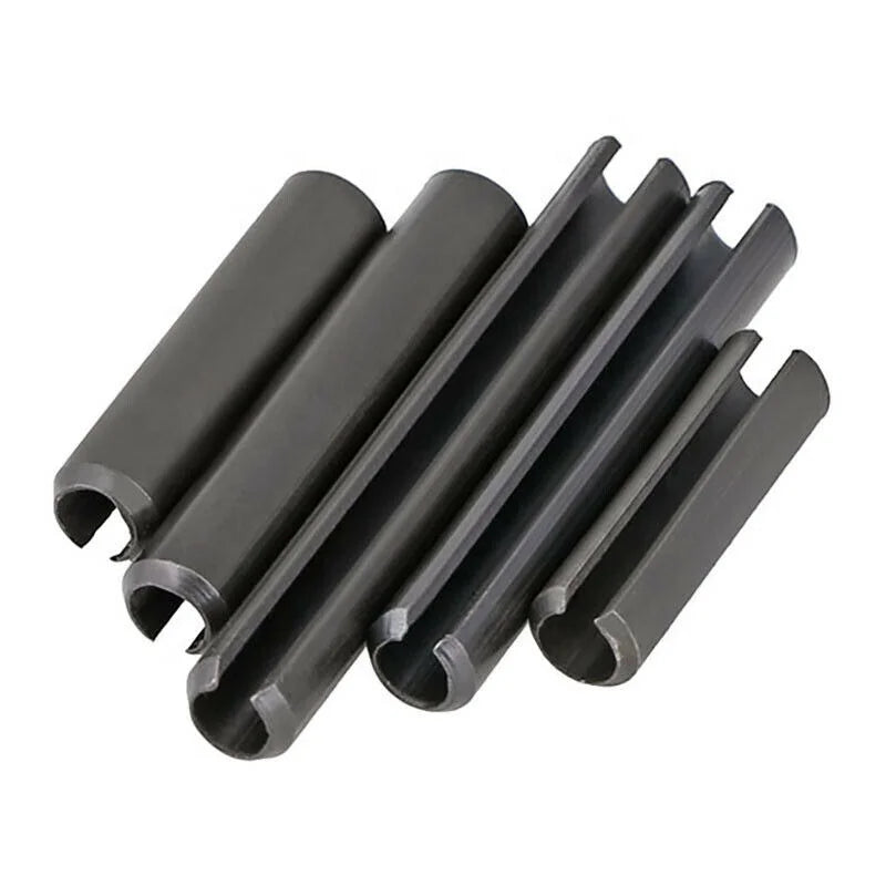 M5-M10 GB879 Spring Pins Cylindrical Elastic Open Dowel Roll Slotted Split Tension Black Zinc Carbon Steel Hitch Pins