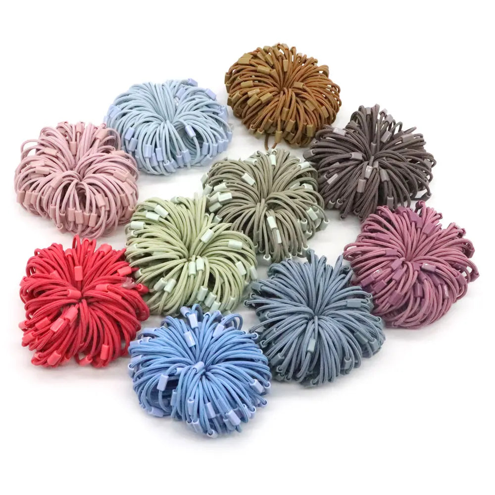 Good Quality Fashion Women Girls Basic Elegant Elastic Hair Rubber Bands Elastic Ponytail Holders Rubber Hair Ropes Wholesale