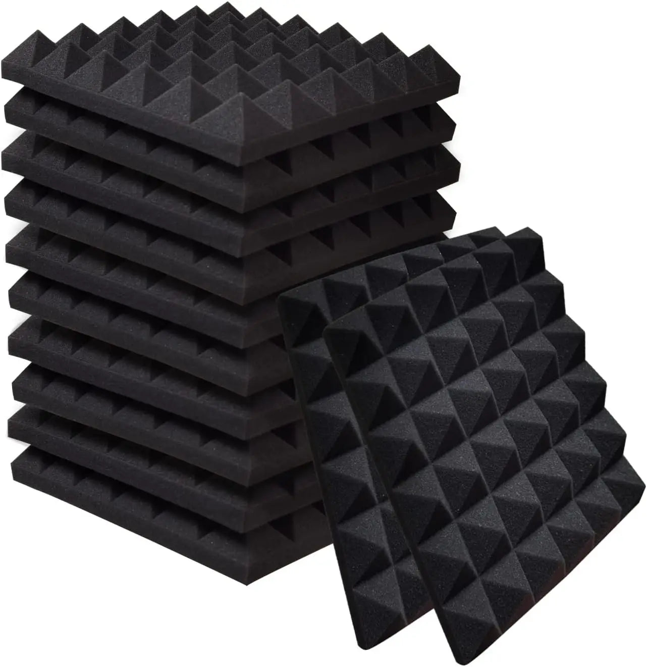 Self Adhesive Pyramid Sound-absorbing High-density Polyurethane Soundproofing Acoustic Panel NRC 0.9-0.95 Eco-Friendly