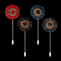High Quality Crystal Lapel Pins Fashion Jewelry Accessories Floral Brooch Pins for Women & Men's Wedding Suit & Party Gift