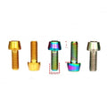 SDPSI DCT M6x15mm Ti/Golden/Rainbow GR5 TC4 Titanium Cone Head Bolts for Bicycle Brake