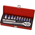 SOLUDE  12pcs Mechanic's Household Repair Heavy Duty Car Hand Tools Set Box