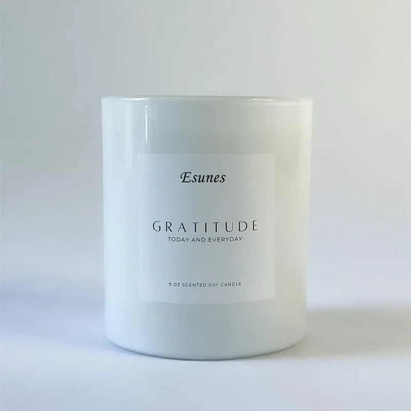 200g 10oz 15oz Glossy White Glass Candle Jar with Lid Box Heat Resistant Valentine's Day Home Decoration Candle Stand
