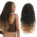 Curly Faux Wave Gypsy Locs Crochet Hair Goddess Gypsy Faux Locs Hair 18 Inch Crochet Braid Hair Gypsy Locs