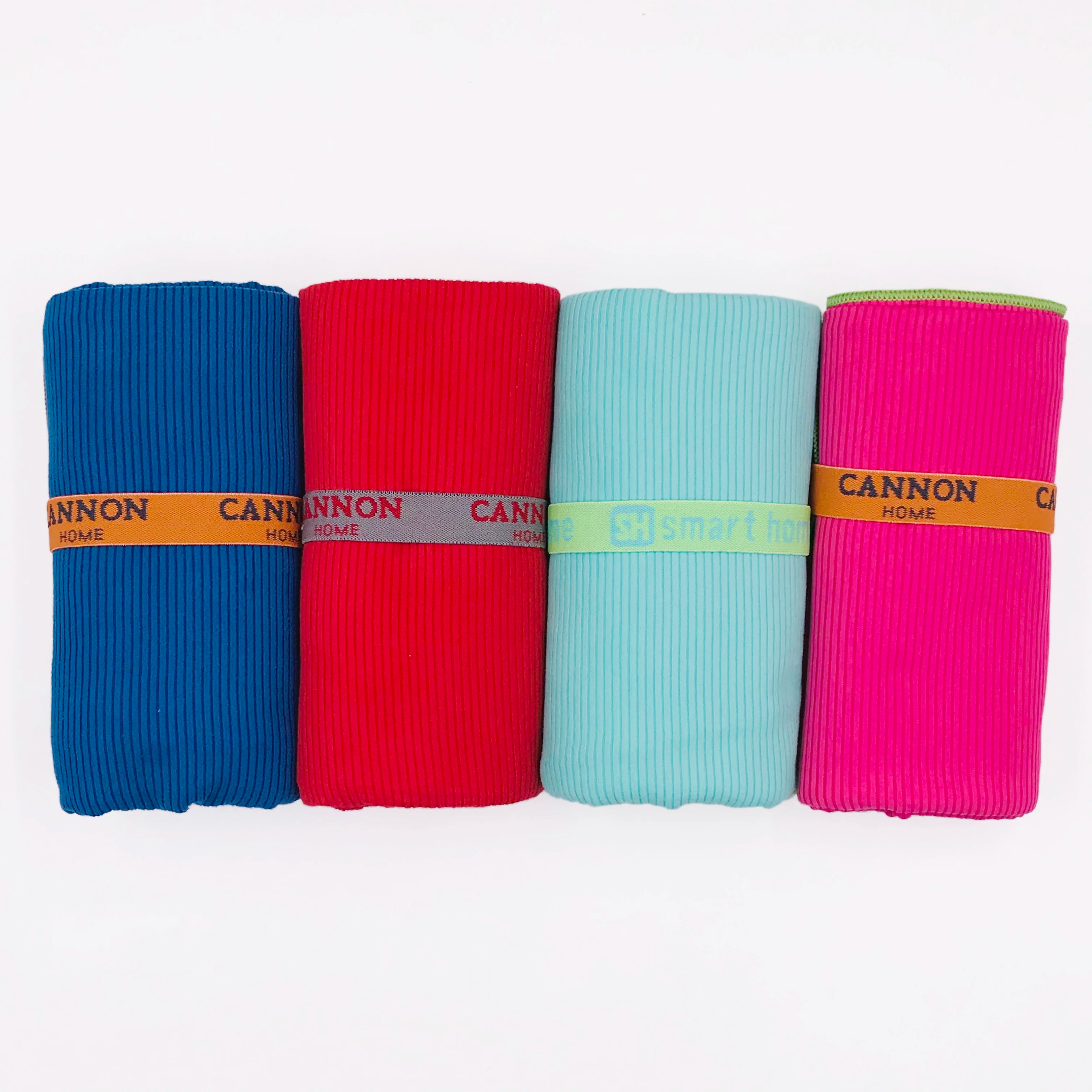 Compact & Ultra Soft Microfiber Striped Outdoor Fitness Sports Towels Custom logo