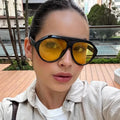 2025 Fashion Personality Vintage Oversized Sunglasses Custom Logo Casual Toad Uv400 Retro Sunglasses