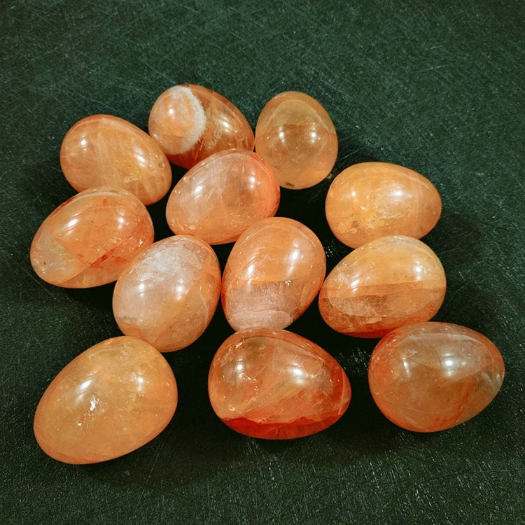 HZ 3 Size Crystal Citrine Yoni Eggs Set for Women Vaginal Exercise Natural Jade Eggs Yoni Eggs Certified