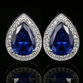 Classic Hot Selling Water Drop Crystal Zircon Cufflinks for Ladies-Wedding Engagement Gift
