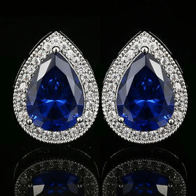 Classic Hot Selling Water Drop Crystal Zircon Cufflinks for Ladies-Wedding Engagement Gift