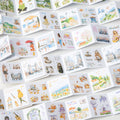 10 Sheets/pack Travel Drawing Book Series Folded Die Cut Sticker Book Cote D'Azur Handbook DIY