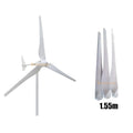 High Strength 1.5m*3 White Fiber Glass Blades for DIY Wind Turbine Generators CE Certified Factory Direct 3kw Accessories 3 M/S