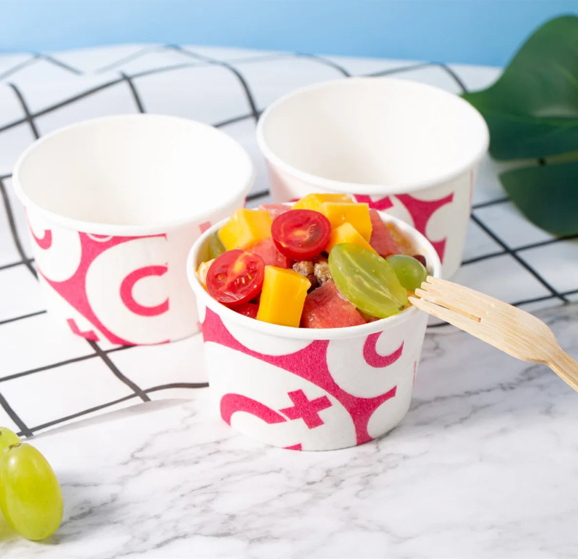 Disposable Commercial Food Grade Paper Bowl Lid Lunch Box Snack Salad Noodle Rice Ice Cream Soup Cookie Eco-Friendly