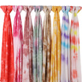 Autumn/Winter 2026 New Pearl Chiffon Color Gauze Scarf High Quality Tie-dye Scarf Bubble Chiffon Scarf Wholesale