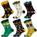 Wholesale Cartoon Festival Fuzzy Novelty Funny Men Colorful Fruit Designer Happy Dress Socks