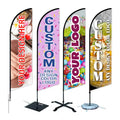 Factory Price Custom Printed Swooper Flag Wholesale Feather Banner Stand Kit Polyester Fiberglass & Aluminium Modern Style
