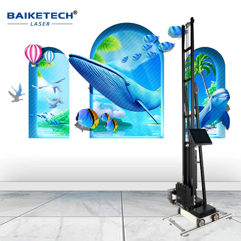 New Vertical 3D Semi-Automatic UV Inkjet Wall Printing Machine with Touchscreen & Portable Design 1 Year Warranty