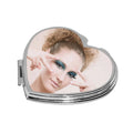 Sublimation Blank Heart-Shape Pocket Mirror for Weddings Birthdays-Modern Metal for Cosmetic/Makeup/Advertising Gifts