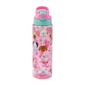 Wholesale Cartoon Printed Cute Kids Plastic Sports Water Bottle with Straw Reusable and for Boiling Water for Children